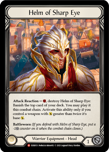 Helm of Sharp Eye — Everfest Flesh and Blood card by Federico Musetti