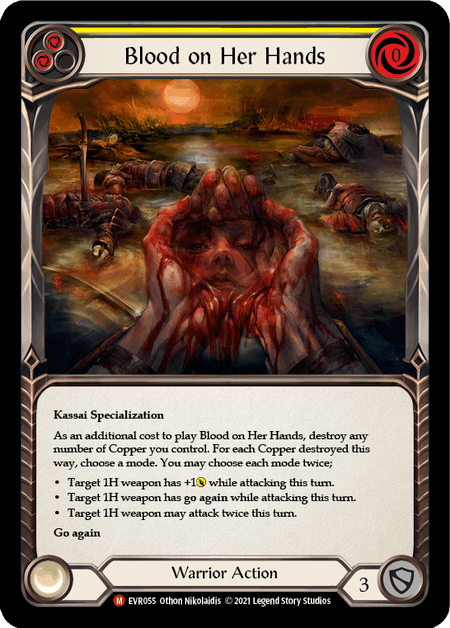 Blood on Her Hands — Everfest Flesh and Blood card by Othon Nikolaidis