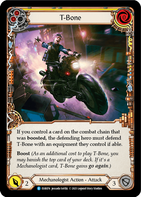 T-Bone (Yellow) — Everfest Flesh and Blood card by Jessada Sutthi