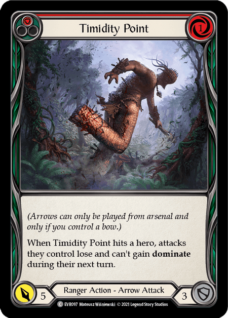 Timidity Point (Red) — Everfest Flesh and Blood card by Mateusz Wiśniewski