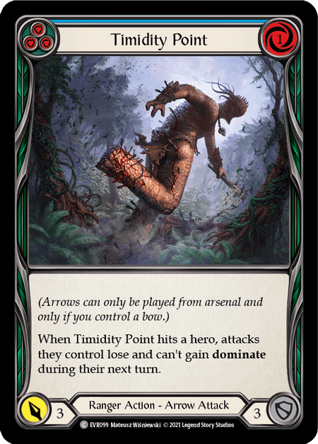 Timidity Point (Blue) — Everfest Flesh and Blood card by Mateusz Wiśniewski