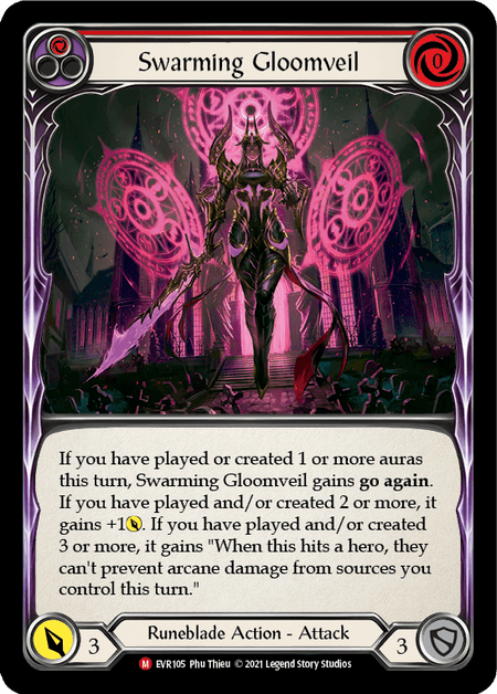 Swarming Gloomveil — Everfest Flesh and Blood card by Phu Thieu