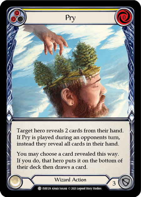 Pry (Yellow) — Everfest Flesh and Blood card by Alexis Susani