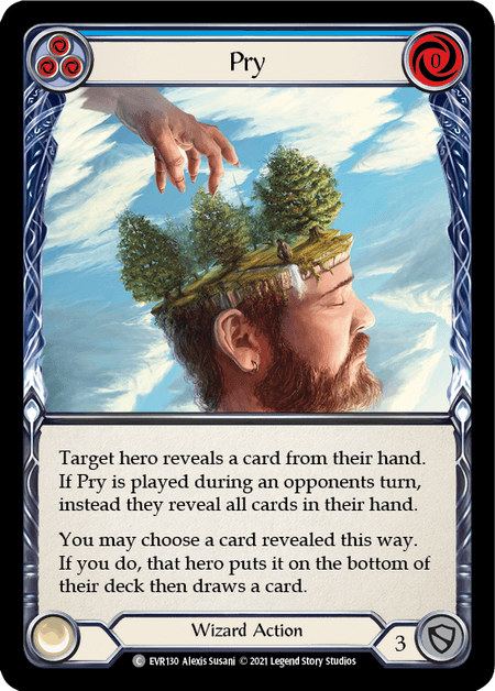 Pry (Blue) — Everfest Flesh and Blood card by Alexis Susani