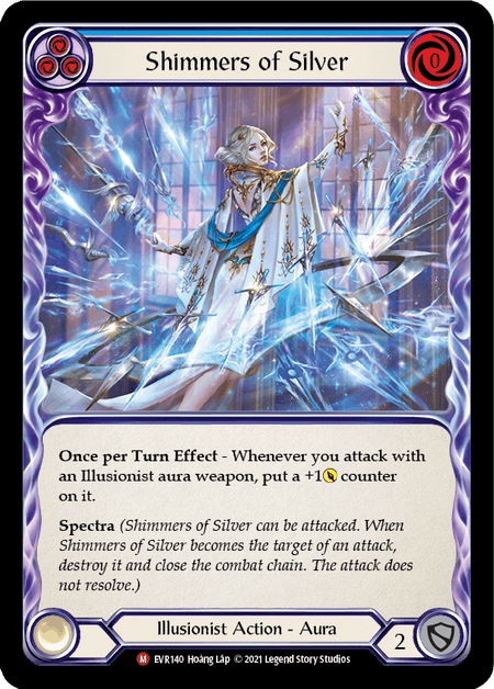 Shimmers of Silver — Everfest Flesh and Blood card by Hoàng Lập