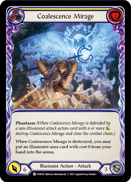 Coalescence Mirage (Yellow) — Everfest Flesh and Blood card by Mateusz Wiśniewski