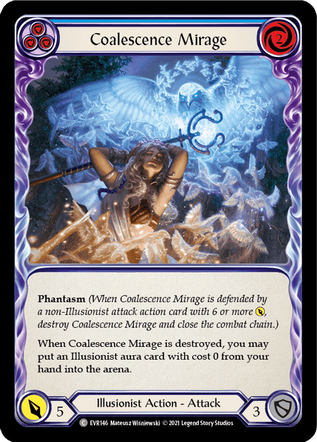 Coalescence Mirage (Blue) — Everfest Flesh and Blood card by Mateusz Wiśniewski