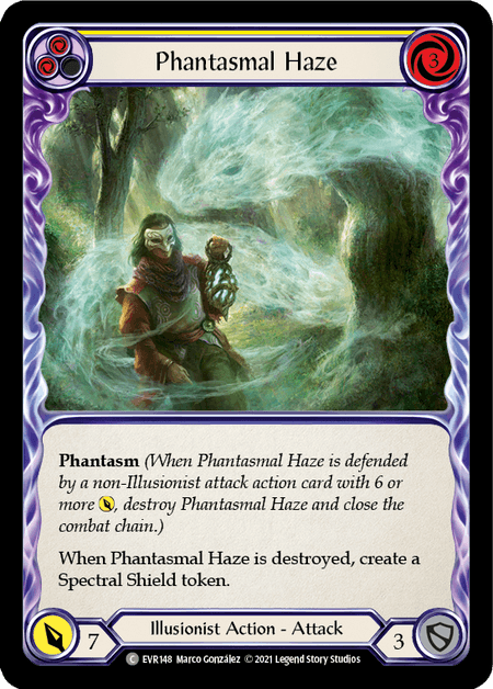 Phantasmal Haze (Yellow) — Everfest Flesh and Blood card by Marco González