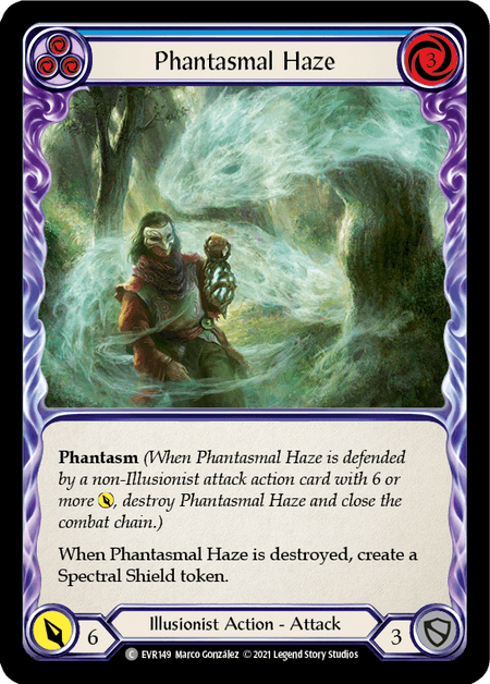Phantasmal Haze (Blue) — Everfest Flesh and Blood card by Marco González
