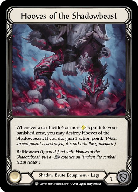 Hooves of the Shadowbeast — Blitz Deck: Monarch - Levia Flesh and Blood card by Nathaniel Himawan