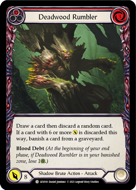 Deadwood Rumbler (Red) — Blitz Deck: Monarch - Levia Flesh and Blood card by Daniel Jimenez