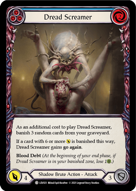 Dread Screamer (Blue) — Blitz Deck: Monarch - Levia Flesh and Blood card by Mihail Spil-Hauffer