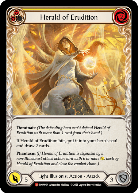 Herald of Erudition — Monarch Flesh and Blood card by Alexander Mokhov