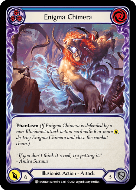 Enigma Chimera (Blue) — Monarch Flesh and Blood card by Narendra B Adi
