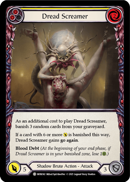 Dread Screamer (Yellow) — Monarch Flesh and Blood card by Mihail Spil-Haufter