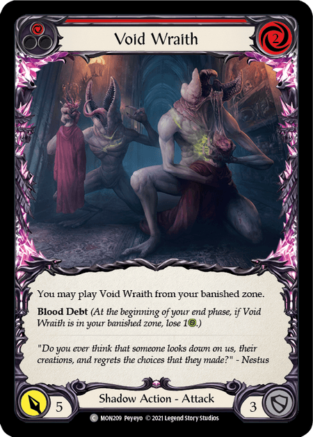Void Wraith (Red) — Monarch Flesh and Blood card by Peyeyo