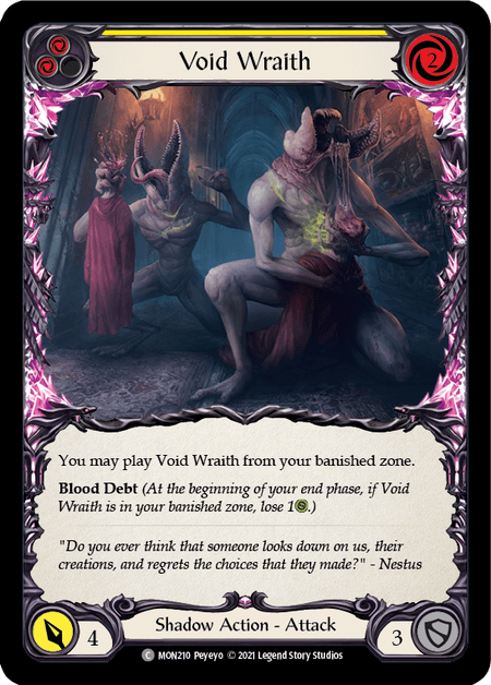 Void Wraith (Yellow) — Monarch Flesh and Blood card by Peyeyo
