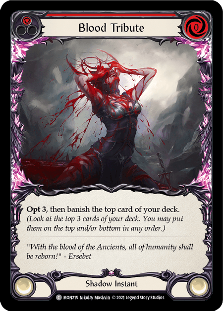 Blood Tribute (Red) — Monarch Flesh and Blood card by Nikolay Moskvin