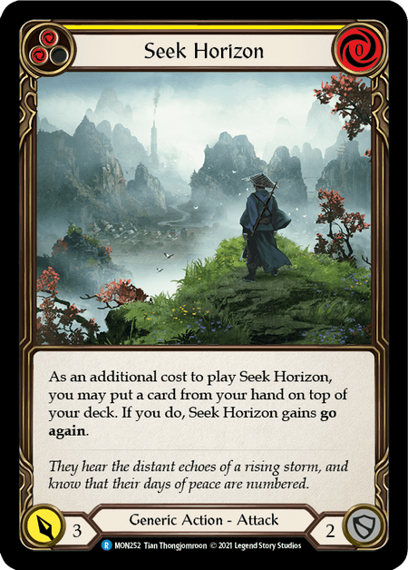 Seek Horizon (Yellow) — Monarch Flesh and Blood card by Tian Thongjomroon