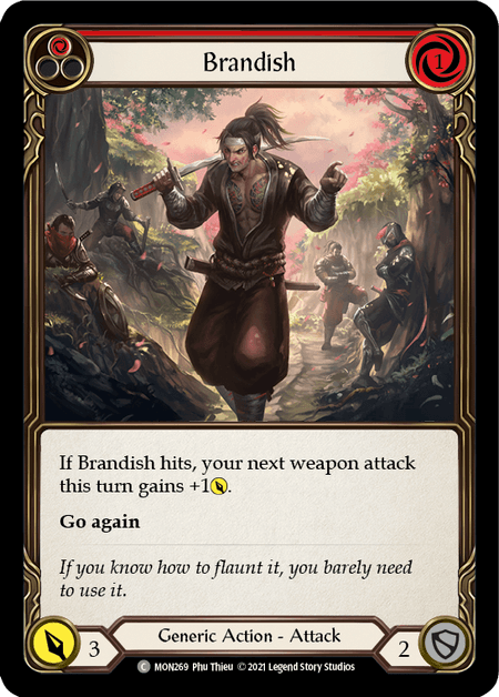 Brandish (Red) — Monarch Flesh and Blood card by Phu Thieu