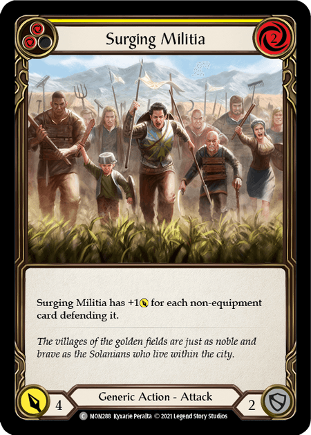 Surging Militia (Yellow) — Monarch Flesh and Blood card by Kyxarie Peralta
