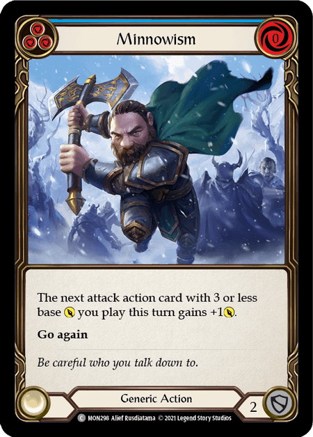 Minnowism (Blue) — Monarch Flesh and Blood card by Alief Rusdiatama