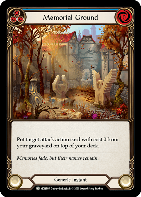 Memorial Ground (Blue) — Monarch Flesh and Blood card by Dmitry Isakevitch