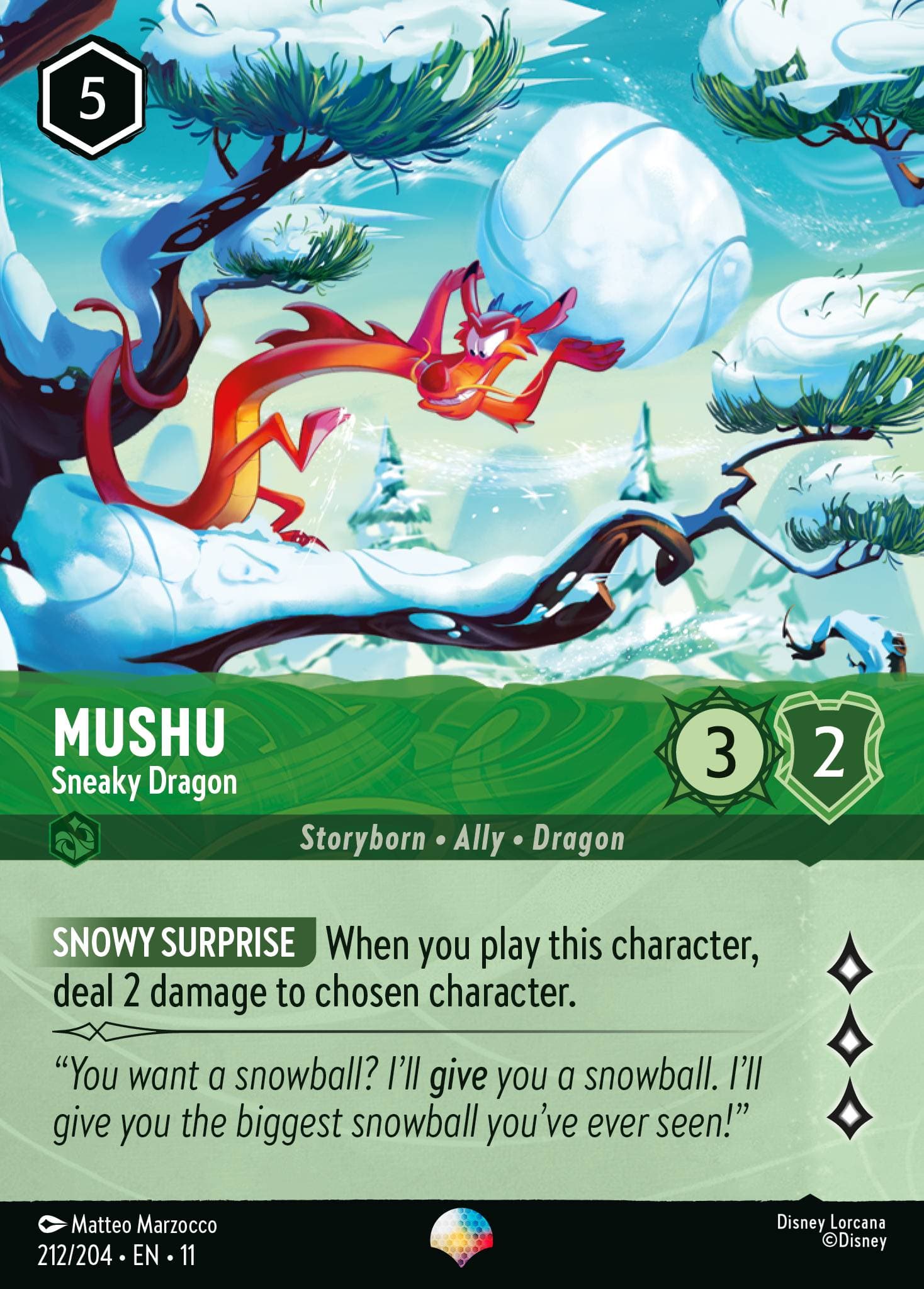Mushu - Sneaky Dragon — Winterspell