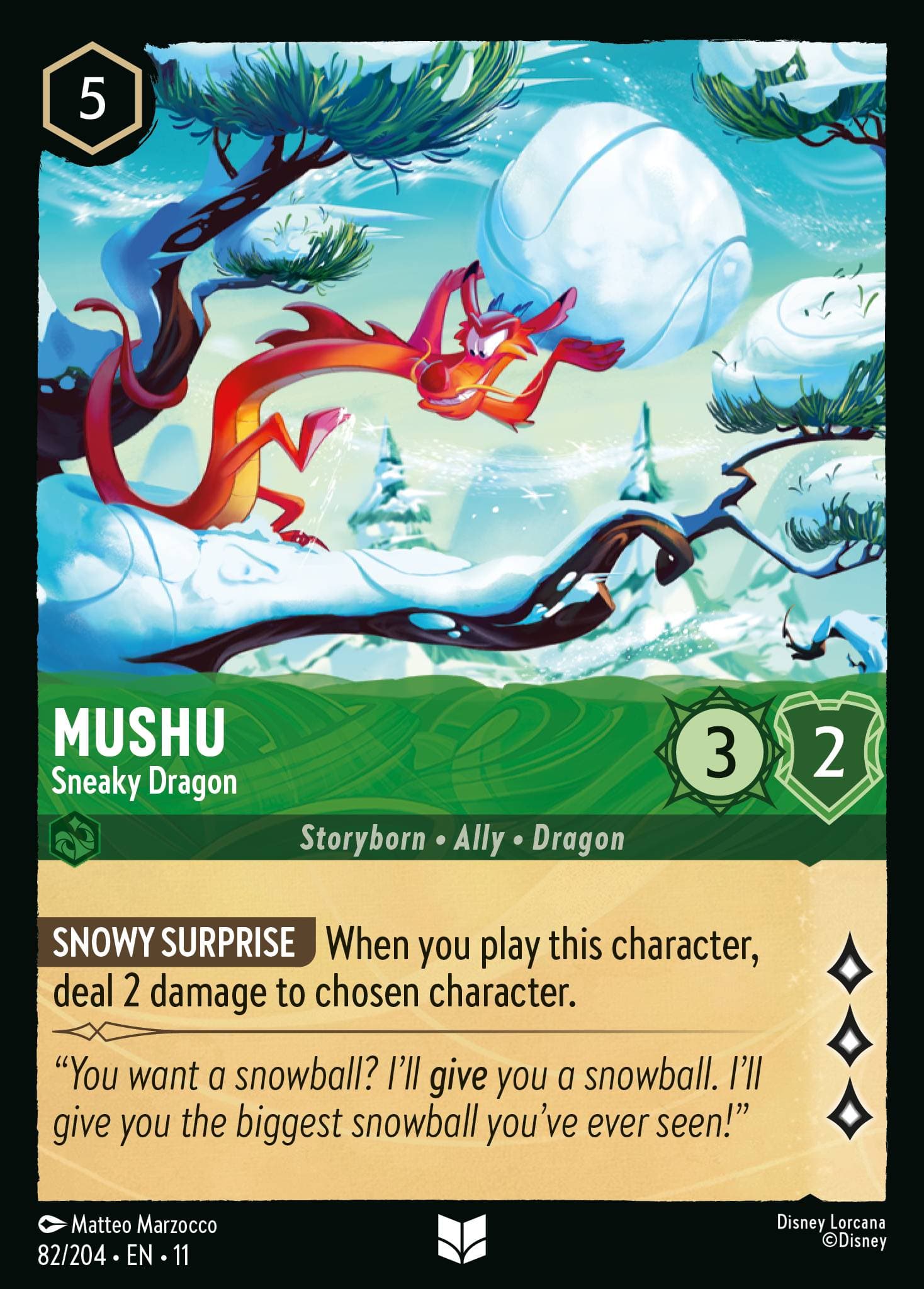 Mushu - Sneaky Dragon — Winterspell