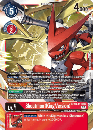 Shoutmon (King Version) — Across Time Pre-Release Cards