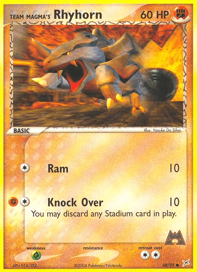 Team Magma's Rhyhorn - 68/95 — Team Magma vs Team Aqua
