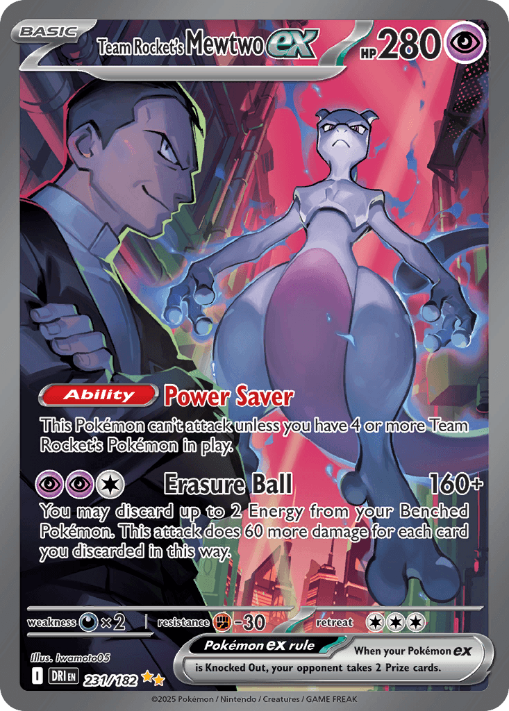 Team Rocket's Mewtwo ex - 231/182 — SV10: Destined Rivals