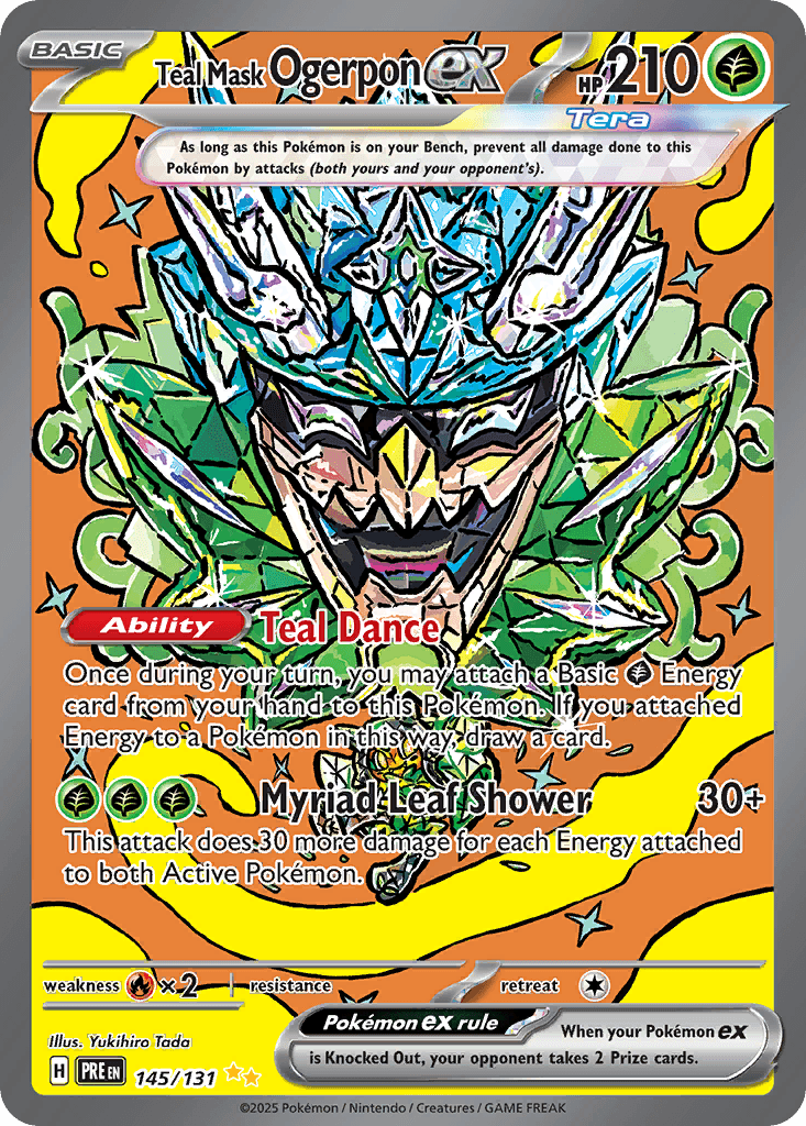 Teal Mask Ogerpon ex - 145/131 — SV: Prismatic Evolutions