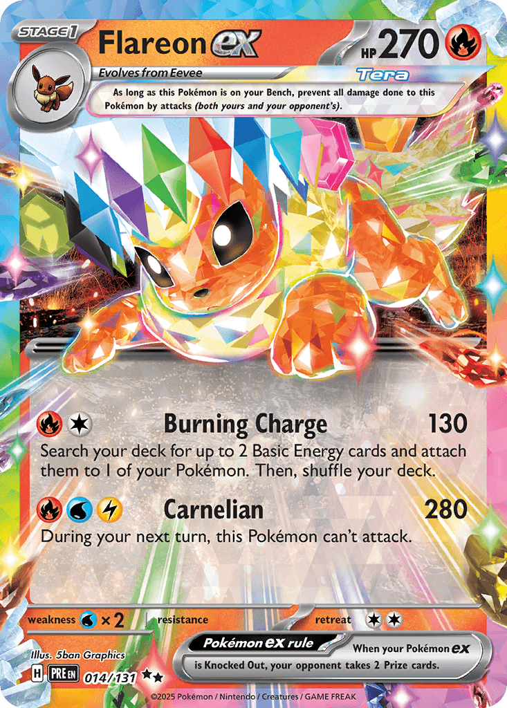 Flareon ex - 014/131 — Prize Pack Series Cards