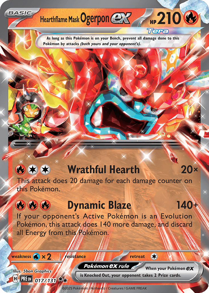 Hearthflame Mask Ogerpon ex - 017/131 — SV: Prismatic Evolutions
