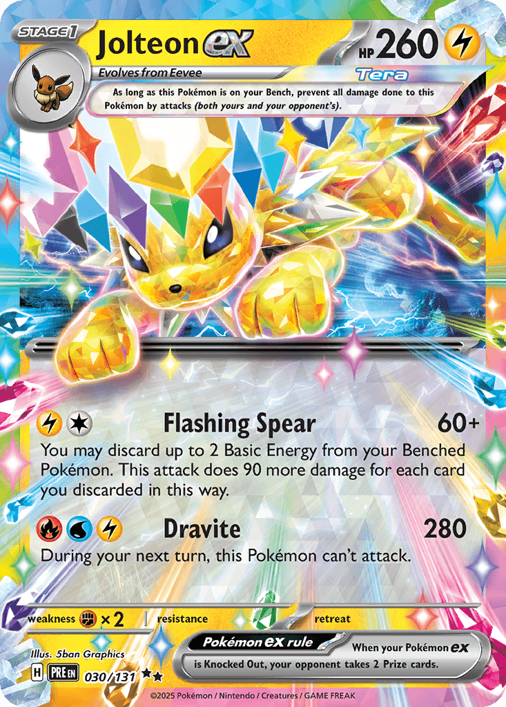 Jolteon ex - 030/131 — Prize Pack Series Cards