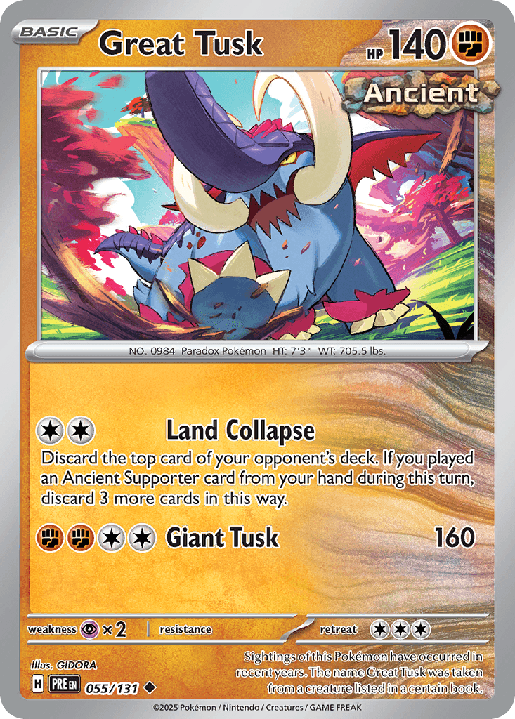 Great Tusk (Master Ball Pattern) — SV: Prismatic Evolutions