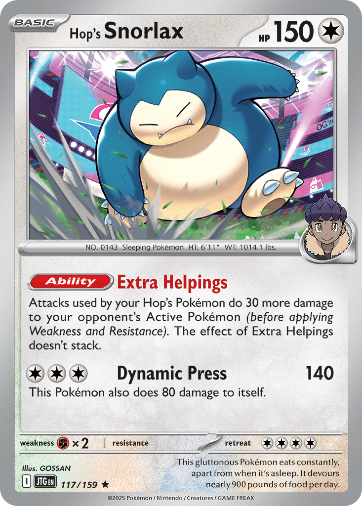 Hop's Snorlax — Prize Pack Series Cards