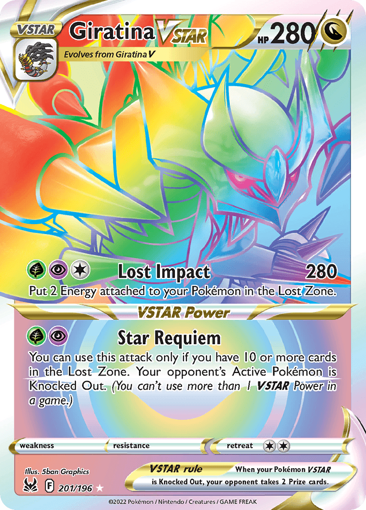 Giratina VSTAR (201) (Secret) — SWSH11: Lost Origin