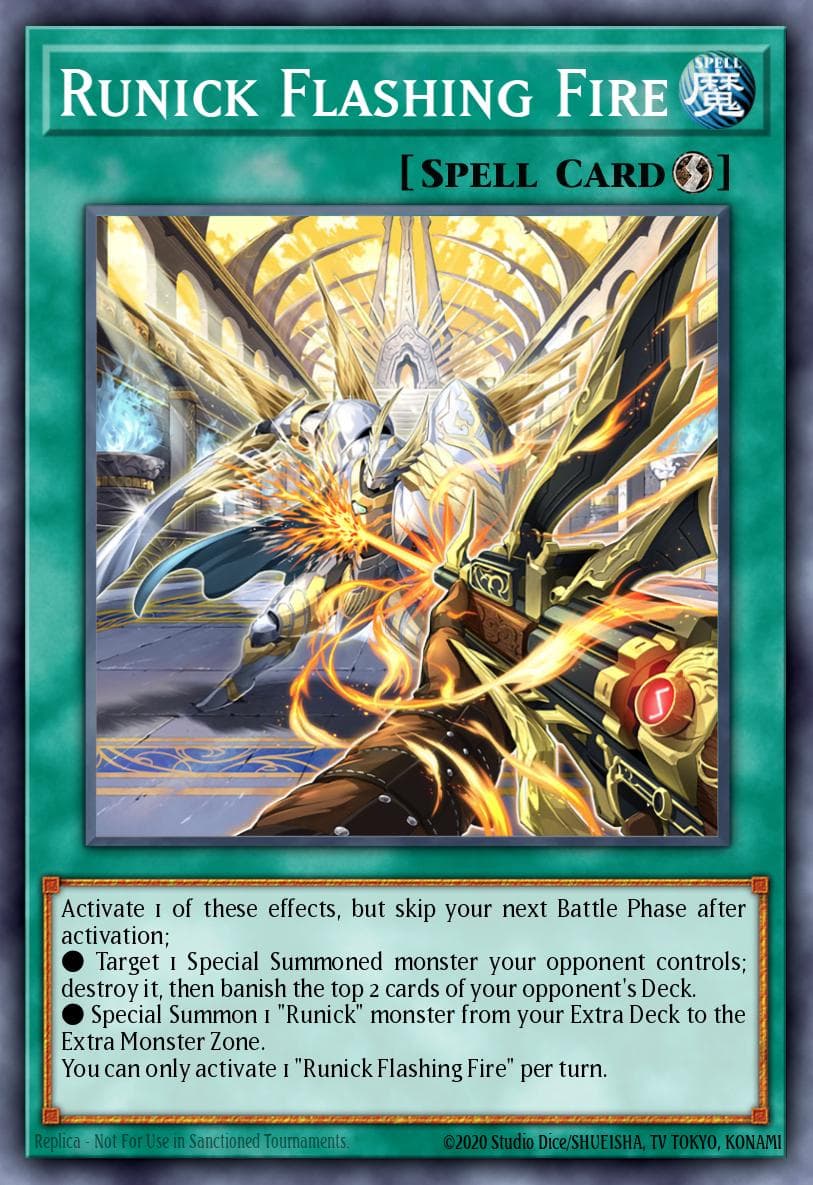 Runick Flashing Fire — 25th Anniversary Tin: Dueling Heroes Mega Pack