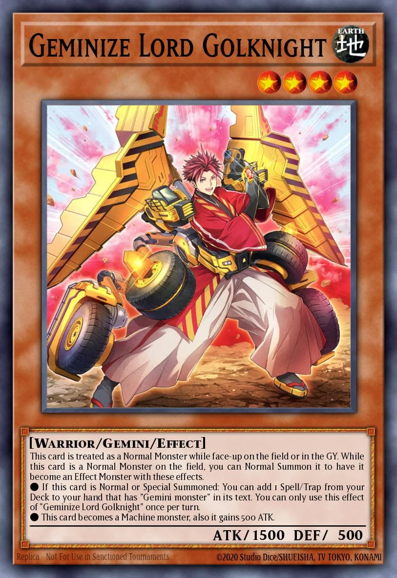 Geminize Lord Golknight — Burst of Destiny