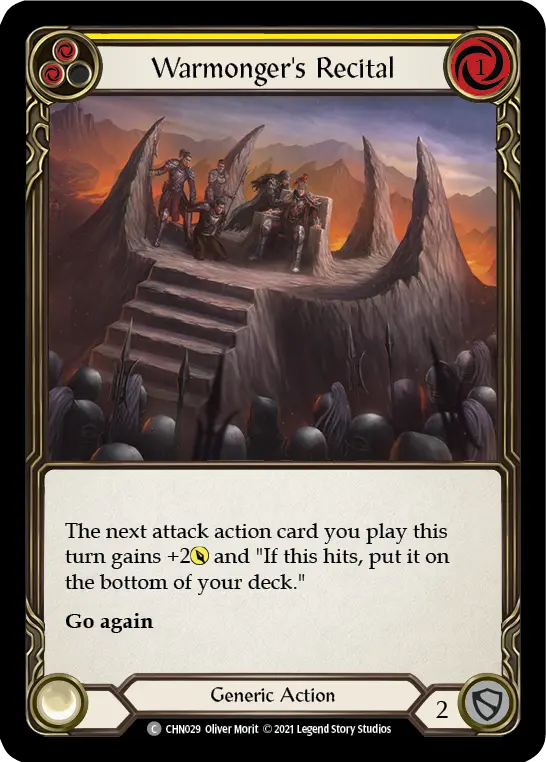 Warmonger's Recital (Yellow) — Blitz Deck: Monarch - Chane