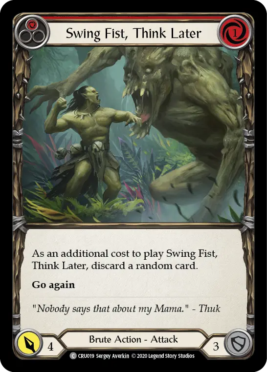 Swing Fist, Think Later (Red) — Crucible of War