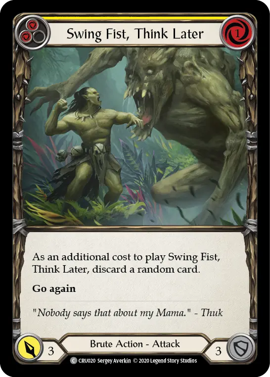 Swing Fist, Think Later (Yellow) — Crucible of War