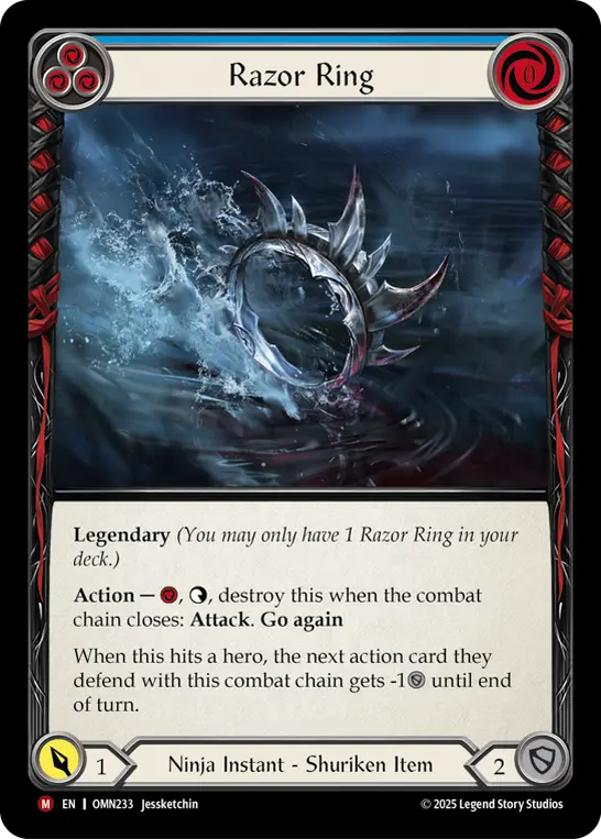 Razor Ring (Blue) — Omens of the Third Age