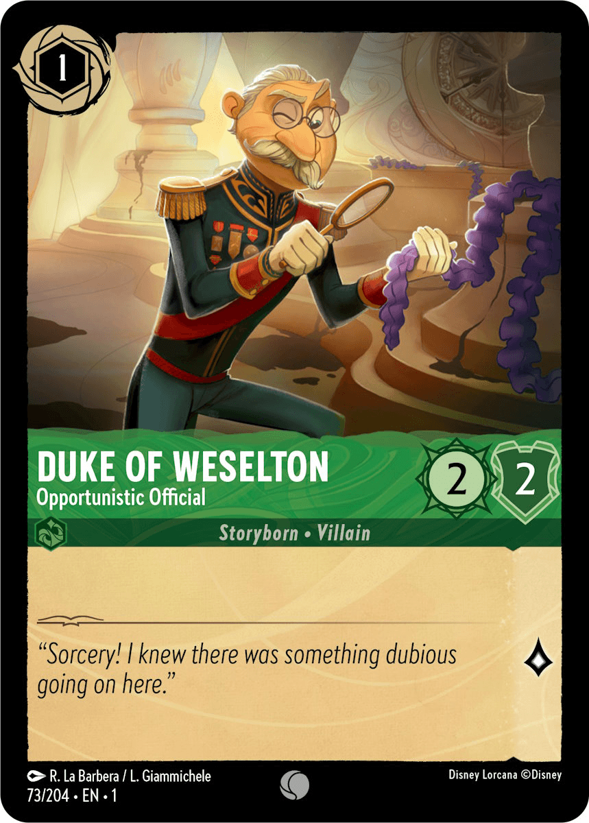 Duke Of Weselton - Opportunistic Official — The First Chapter