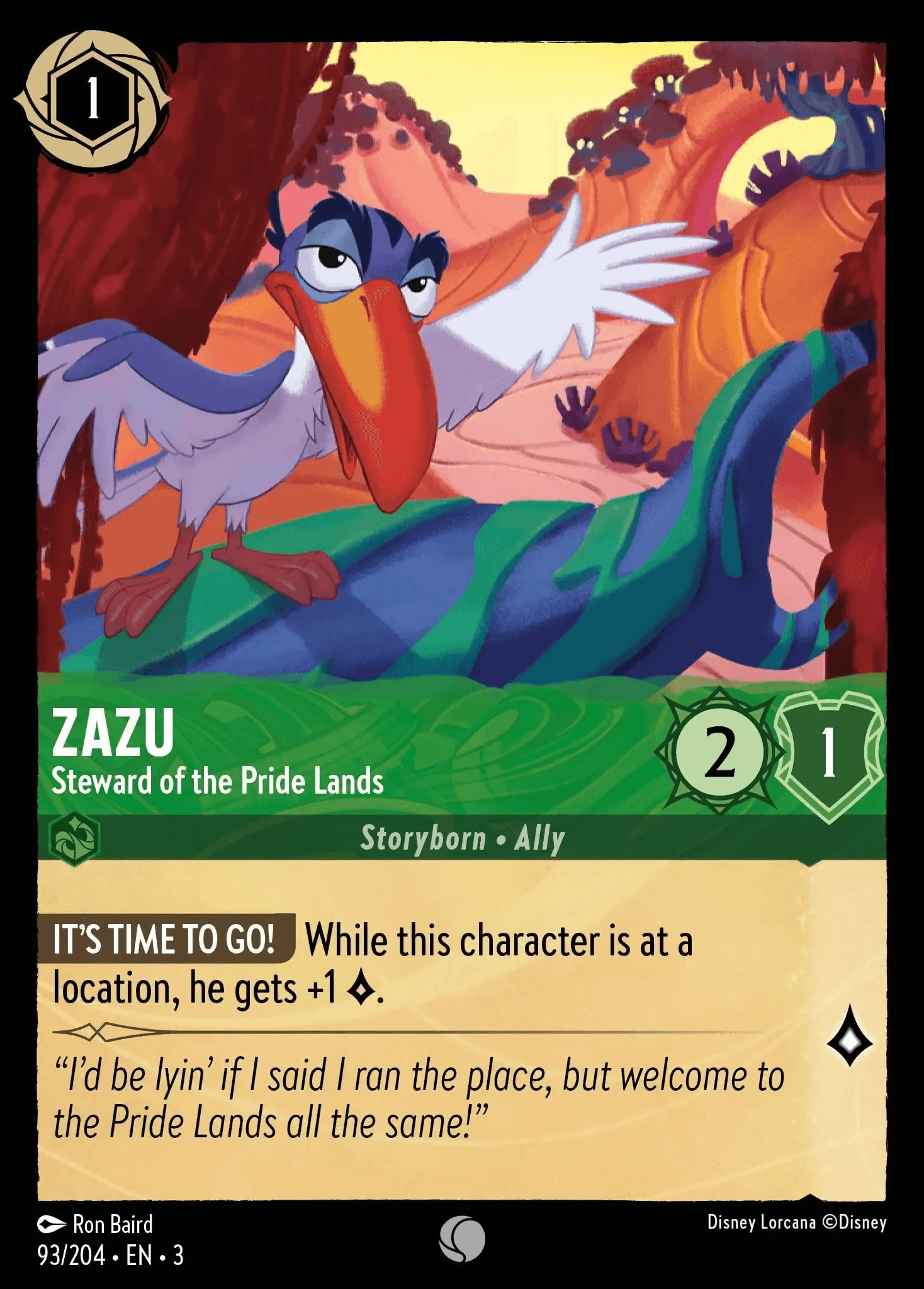 Zazu - Steward of the Pride Lands — Into the Inklands