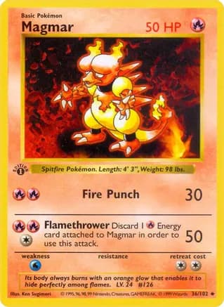 Magmar — Base Set (Shadowless)