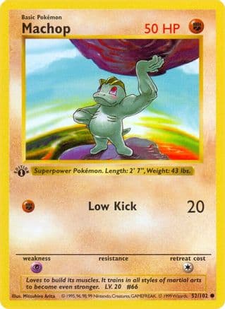 Machop — Base Set (Shadowless)