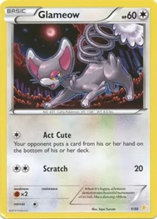 Glameow (1) — XY Trainer Kit: Pikachu Libre & Suicune